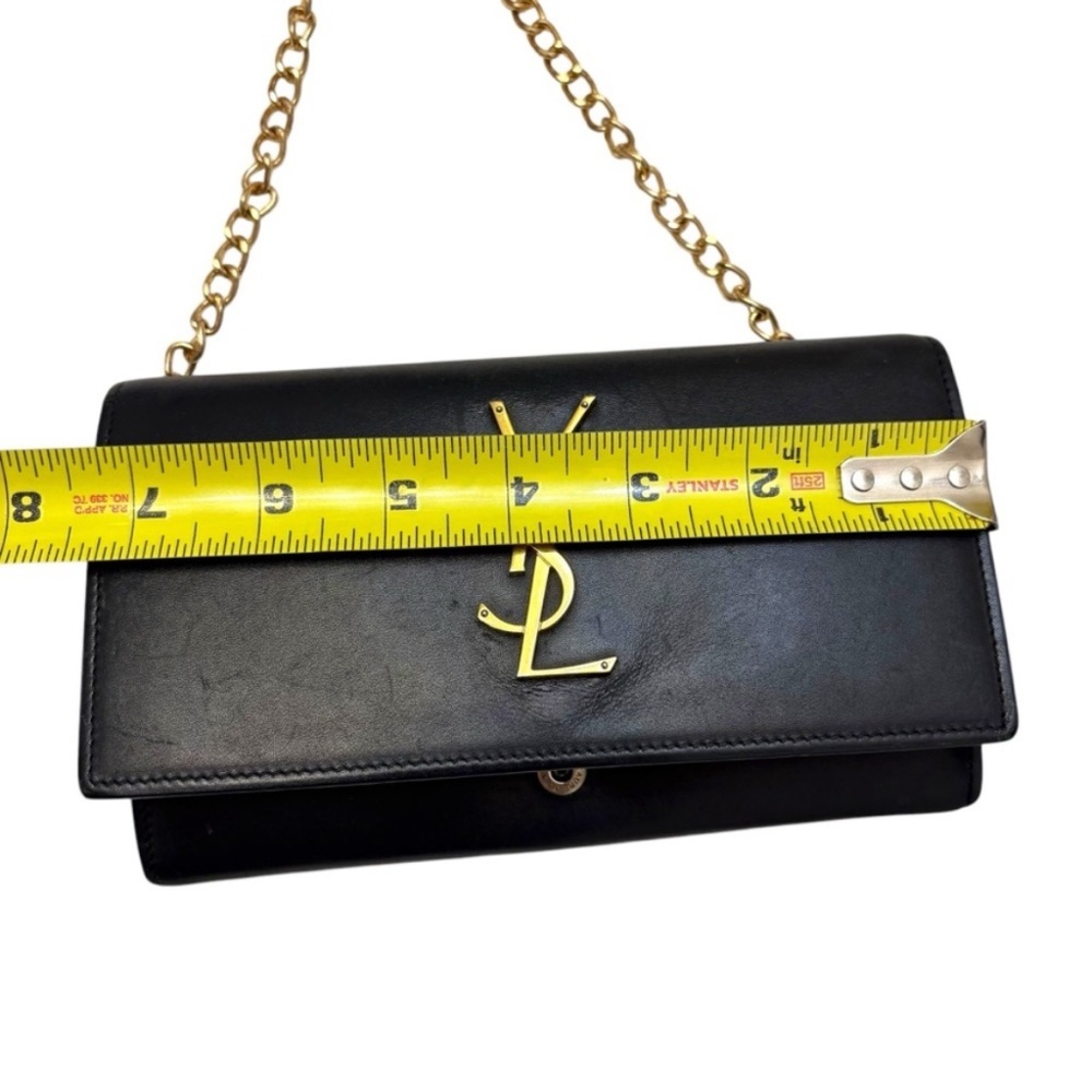 Saint Laurent YSL gold logo clutch bag wallet custom WOC - Picture 16 of 16
